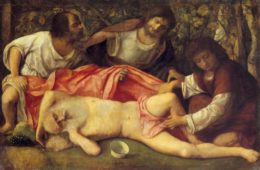 "Die Trunkenheit Noahs",Giovanni Bellini (etwa 1430–1516) 